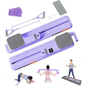 Pilates Board - 2026 Upgraded 7 in 1 Pilates Sliding Board, Multi-Purpose Foldable Pilates Reformer Board for Home Workout