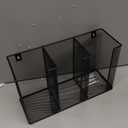 Cup Dispenser,Wall Mount Coffee Cup Lid Holder, Metal Mesh Disposable Cup Lid Dispenser, 3-Compartment Coffee Cup Lids Organizer for Restaurant 13 x 7.9 x 4.5 in, Portion Sauce Cup Lid Organizer