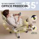 Ergonomic Office Chair for Long Hours, Adjustable Padded Lumbar Support for Lower Back Relief, 330 lb Capacity, Comfortable Computer Desk Chair for Home Office, Work & Study, Medium