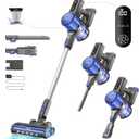 Gevi Cordless Vacuum Cleaner for Home, Stick Vacuum with Powerful Suction Design, LED Display, Long Runtime Detachable Battery, Deep Clean for Hard Floor Carpet [2024 Upgraded]