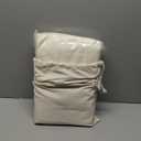 OAITE 100% Washed Cotton Duvet Cover King Size Soft Breathable Durable Bedding with Zipper Closure & 8 Corner Ties- 3 Pieces Plain Simple Duvet Cover Set,2 Pillow Shams,1 Duvet Cover(104"x90") (Beige White)