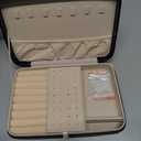 Travel Jewelry Case Jewelry Box Organizer for Women Girls Man PU Leather Small Mini Portable Jewelry Storage Box for Earring Ring Necklace Bracelets 