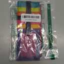 ili New York Long Double Sided Slim Wallet, RFID Blocking Card Holder with ID Window and Side Zip Pocket for Men and Women, Black Brights