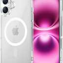 Temdan for iPhone 16 Plus Case Clear, [Compatible with Magsafe][Anti-Yellowing][Military-Grade Protection] Shockproof Slim Magnetic Phone Case for iPhone 16 Plus, Transparent