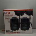 QFX PBX-800TWS 8-Inch TWS Bluetooth Stereo PA System with 2 8" Speakers, 2 Microphones, 2 Stands, and a Remote Control