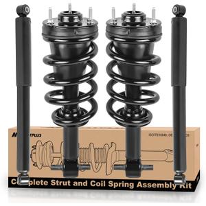 MOSTPLUS 345074 579105 Front and Rear Strut Shock Assemblies Compatible with 2007-2013 GMC Sierra 1500/Chevy Silverado 1500 w/o electronic suspension (Set of 4)