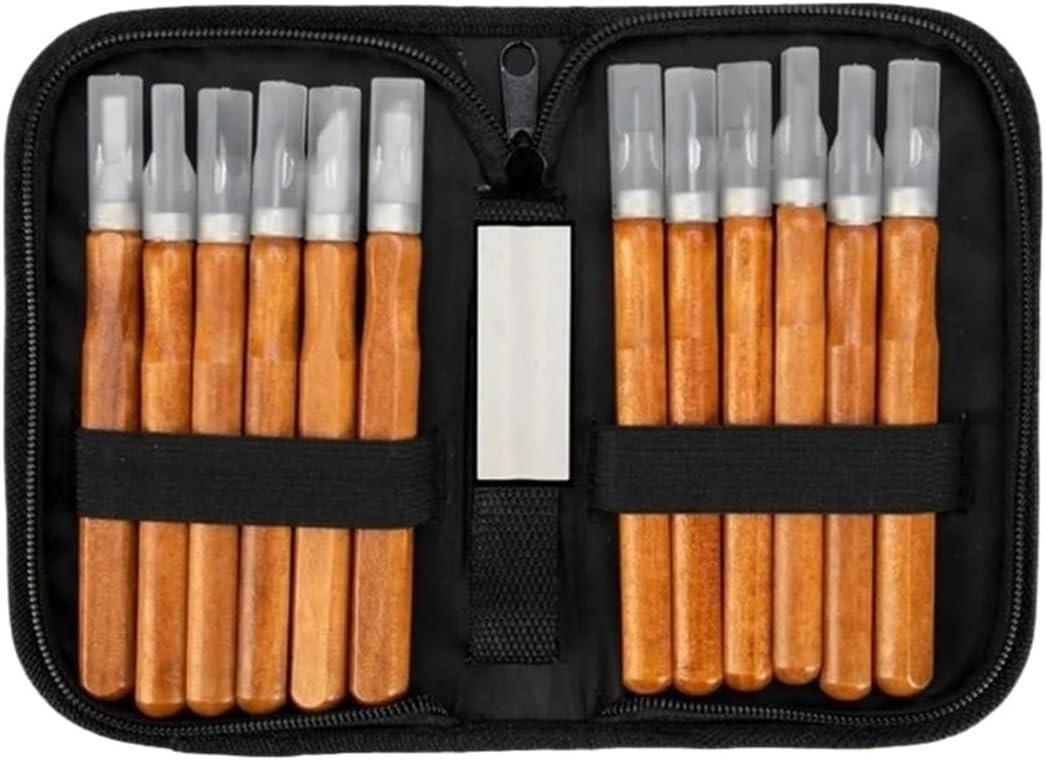 IFQIFQ 12pcs Wood Carving Chisels Wood Carving Tools Woodworking Engraving Knife Craft Knife Tool Set