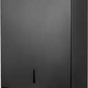 Paper Towel Dispenser Wall Mount Commercial c fold Multifold Trifold, Touchless Hand Towel Dispenser with Lock, (Matte Black) 