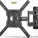 monTEK Full Motion TV Wall Mount Bracket for 23-65 Inch TVs up to 77 lb
Single-Stud Articulating Arm Extends 17 in, Corner Mount, Swivel, Tilt, Retracts to 2.08 in, 4X Load Tested, VESA 400x400 mm