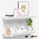 2 Packs Floating Shelves for Wall First Apartment Essentials Aesthetic Decor New Home Must Haves Girl College Student Dorm Decore Guest Room Accessories Bathroom Things Stuff House Bedroom Gifts White