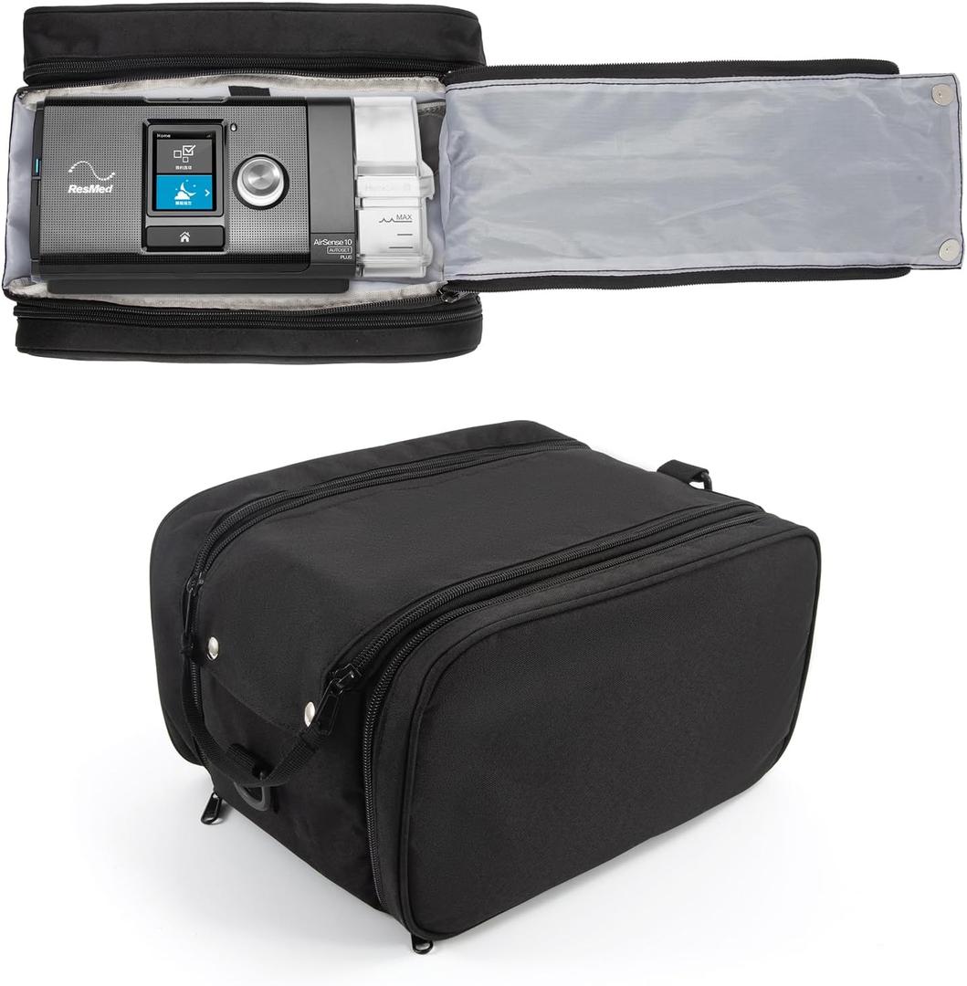 Travel Bag Compatible with ResMed AirSense 11, AirSense 10, AirSense 10 elite, AirStart 10, Philips Dreamstation, 3B Medical Luna G3 Machine Equipment Supplies Travel Size Carrying Case 12.6"x9"x8.66"
