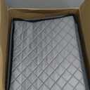 SpaceAid China Storage Containers 6 Pack, Stackable Hard Shell Quilted Cases with Soft Plate Separators, Moving Supplies Packing Boxes for Dishes, Plates, Platters, Mugs, Cups (Grey)