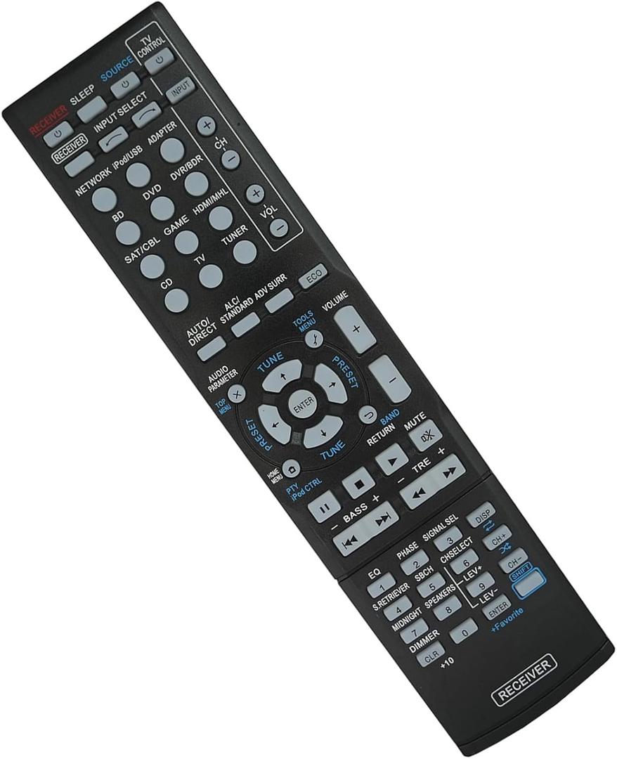 Replacement Remote Control for Pioneer VSX-919AH-K AXD7551 VSX-519V-K VSX-1027 VSX-37TX 7.1-Channel Home Theater AV A/V Receiver System