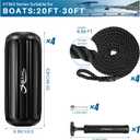 4 Pack 8 x 20 Inches Boat Fenders Bumpers for Docking
