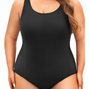 Holipick Womens Plus Size One Piece Swimsuits Tummy Control Bathing Suits Sporty Swimwear, Large