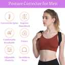 Posture Corrector for Men, Adjustable Back Support Brace, Comfortable Shoulder Brace, Breathable Posture Corrector for Women, Shoulder, Spine and Neck Pain Relief (Noir Black, M) 13.441*11.568inch