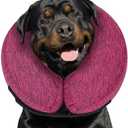 MIDOG Inflatable Dog Neck Donut Collar Alternative After Surgery, Soft Protective Recovery Cone for Small Medium Large Dogs and Cats Puppies - Alternative E Collar (Rose, XL)
