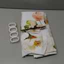 Tititex Aesthetic Blooming Floral Shower Curtain Sets, Watercolor Yellow Red Flowers White Petals Leaves Tropical Bathroom Decorative 72x78 Inch Polyester Waterproof Fabric Bath Curtain with Hooks