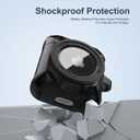 Valkit Compatible Airpods Case and AirTags Case Cover, 2 in 1 Rugged Protective Case Shockproof Air Pod 2 Case for Men Women with Keychain iPod Skin for Airpods 1/2 Gen and Airtag 2021, Black