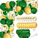 HOUSE OF PARTY Graduation Balloons - 144PCS | Sage Green, Gold and White | Balloons for Photo Booth Backdrop, Baby Bridal Shower and Birthday Party Decorations
