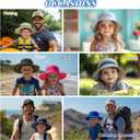 HONGTEYA Kids Sun Hat UPF 50+ Toddler Summer Bucket Hat Outdoor Fishing Safari for Boys Girls Age 2-13 Years (Sky Blue)