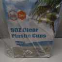 Turbo Bee 600 Pack 9 oz Clear Plastic Cups, Disposable Reusable Tumblers Crystal Clear PET Cups for Wedding, Thanksgiving, Halloween, Christmas Party