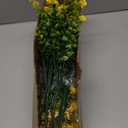 WILLBOND 12 Bundles Artificial Flowers Outdoor, UV Resistant Faux Artificial Plants Shrubs Plastic Flower Bulk for Hanging Planter Porch Window Home Spring Summer Decor(Yellow)