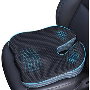 Car Wedge Seat Cushion Memory Foam Coccyx Orthopedic Seat Pillow for Office Chairs, Wheelchair, Kitchen Chairs, Recliner, Car Seats