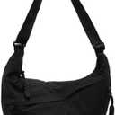 Crossbody Nylon Crescent Bag for Women - Lightweight Small Hobo With 2 Pack Inner Dumpling Bag - Casual