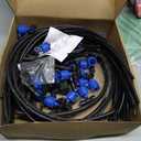 HIRALIY 100FT Drip Irrigation System with Timer, Pressure Compensated Watering Kit with 24 Adjustable Emitters, Quick Connect Garden Irrigation for Raised Beds, Greenhouses and Garden Rows