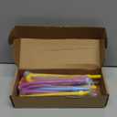 Geiserailie 12 Pieces Flexible Drinking Straws Extra Long Bendy Plastic Straws for Party Camping Limited Mobility Situations Dishwasher(Red, Yellow, Blue, Purple, 22 Inches)