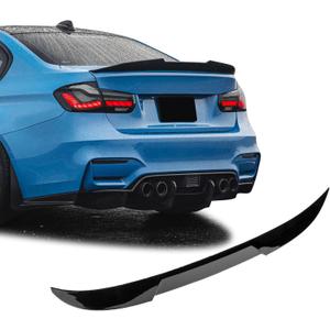 Spoiler Wing Rear Spoiler Compatible with BMW 3 Series F30 F80 M3 Sedan 330i 320i 328i 335i 340i 2013-2018 Trunk Tail Rear Trunk Lid,Glossy Black - CS Style