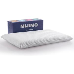 Ultra Thin Memory Foam Pillow, Thin Pillow for Sleeping, Cooling Low Profile Pillow for Stomach and Back Sleeper with Neck Pain (3-inches Height, White)