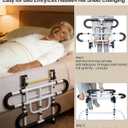 Aliseniors Bed Rails for Elderly Adults Safety - ASTM Certified Bed Assist Grab Bar for Seniors with Adjustable Legs, 300lb Foldable Bedside Dual-Tier Handle - Fits King Queen Twin for Fall Prevention