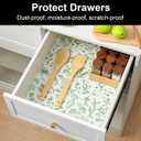 Cooyes Shelf Liners for Kitchen Cabinets Refrigerator Liners Waterproof & Oil-Proof Kitchen Cupboard Liner Drawer Mats EVA Material Non Adhesive Fridge Liner for Shelves（23.6" W x 236" L）