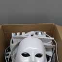 20"x13" White Modern Vessel Sink, Ceramic, Freestanding, Polished, Rectangular, 1 Hole, Pop-Up Drain, Above Counter Installation