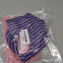 2 Pack Dog Sweater Clothes Soft Velvet Fabric Coat Dog Sweatshirt Sweaters for Small Medium Large Dogs Pullover Turtleneck Pet Puppy Clothes Cold Weather Warm Puppy Sweater (M (Back: 13.39",Chest: 17.32", 8-12 lbs), Navy Stripe+Purple)