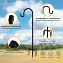 Shepherd Hooks Outdoor 48 Inches for Lanterns Heavy Duty Shepherd Stand Plant Hanger Yard Hooks for Solar Lights,Bird Feeder,Wedding,Mason Jar,Planter Pot,Adjustable Height