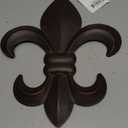 10" Metal Fleur De Lis Wall Plaque / Art with hanger - Rustic Creole Decor