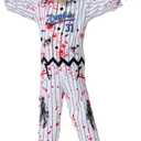 Zombie Baseball Player Costumes for Boys Halloween Costumes for Kid, Zombie Scary Football Player Outfit (Large(10-12 yrs))