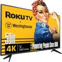 Westinghouse Roku TV - 50 Inch Smart TV, 4K UHD Television with Wi-Fi Connectivity and Mobile App, Flat Screen, Bluetooth, Compatible with Apple AirPlay, Alexa and Google Assistant