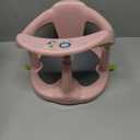 Foldable Baby Bathtub Seat, Non-Slip Infants Bath Chair for Tub, Cute Shape Baby Shower Seat for Sitting Up, Surround Bathroom Seat for Newborn to 18 Months (Pure Pink)