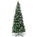 6-ft Pencil Flocked Artificial Christmas Tree