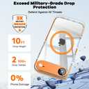Misscase for iPhone 17 Air Magnetic Case,[Military Drop Protection] Clear Hard Plastics Cover, Camera Lens Protector,Compatible with MagSafe,Anti Yellowing Full Protection Cases-Orange