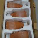 4 Pcs Ollas Terracotta Watering Pots Large - 14 Oz Self Watering Planter Insert Olla Watering System for 1-Week Easy to Refill - Clay Plant Watering Globes for Outdoor & Indoor Plants [4, White]