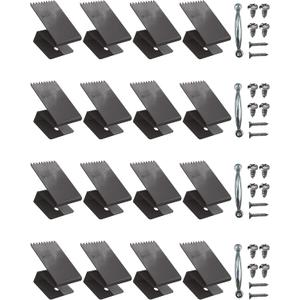 Hurricane Window Board-Up Clips Universal and Reusable Hurricane Storm Plywood Clips for Windows with Door Handles and Screws 1/2 inch 16 Pack (1/2")