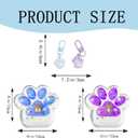 2PCS 4 " Large Cat Paw Taba Squishy Toy,Cat Paw Fidget Toy for Stress Relief, Fluffy Cat paw Sensory Fidget Toy, Handmade Taba Soft Big Cat Paw Silicone Squeeze Toy(Blue+Purple)