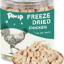PAWUP Freeze Dried Chicken Dog Treats, 100% Single Ingredient | High Protein, Whole-Cut Chicken Breast, Dog Training Treats or Dog Food Topper, Grain Free 4.6 oz