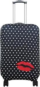 Explore Land Travel Luggage Cover Suitcase Protector Fits 23-26 Inch Case (Polkadot, M)