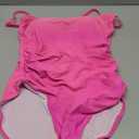 Eomenie Women's One Piece Swimsuits Tummy Control Ruched Bathing Suit 1 Piece Swimwear (X-Large, Hot Pink)